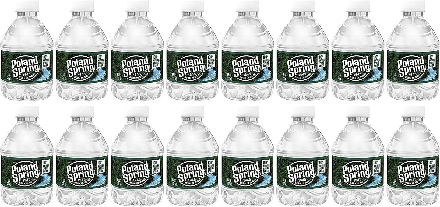 The Award Box Package of 100% Natural Premium Spring Water - 8 Fl Oz Bottles | Pack of 16