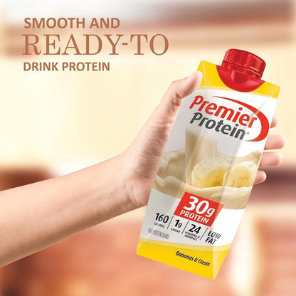 Premier Protein Shake   Bananas and Cream11 Fl oz In The Award Box Packaging High-Protein Drink - 6 Bottles