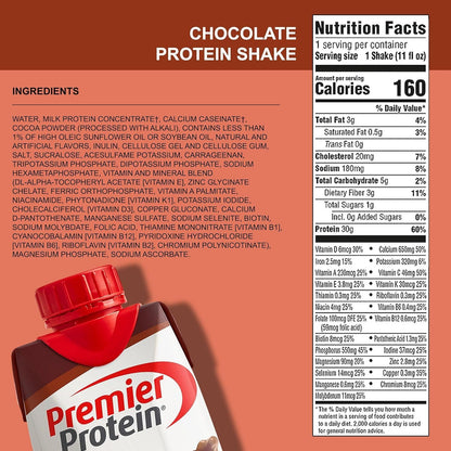 Premier Protein Shake Variety Chocolate, Vanilla, Strawberry 11 fl oz (2 of Each flavor) | 6 Pack  in Award Box Packaging