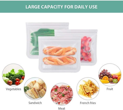 ZiplocBags 347 Bags Assortment Variety of 52 Freezer Gallon, 120 Sandwich Collation, 125 Sandwich Size 50 Storage Emballage Large bonus 4 clips included