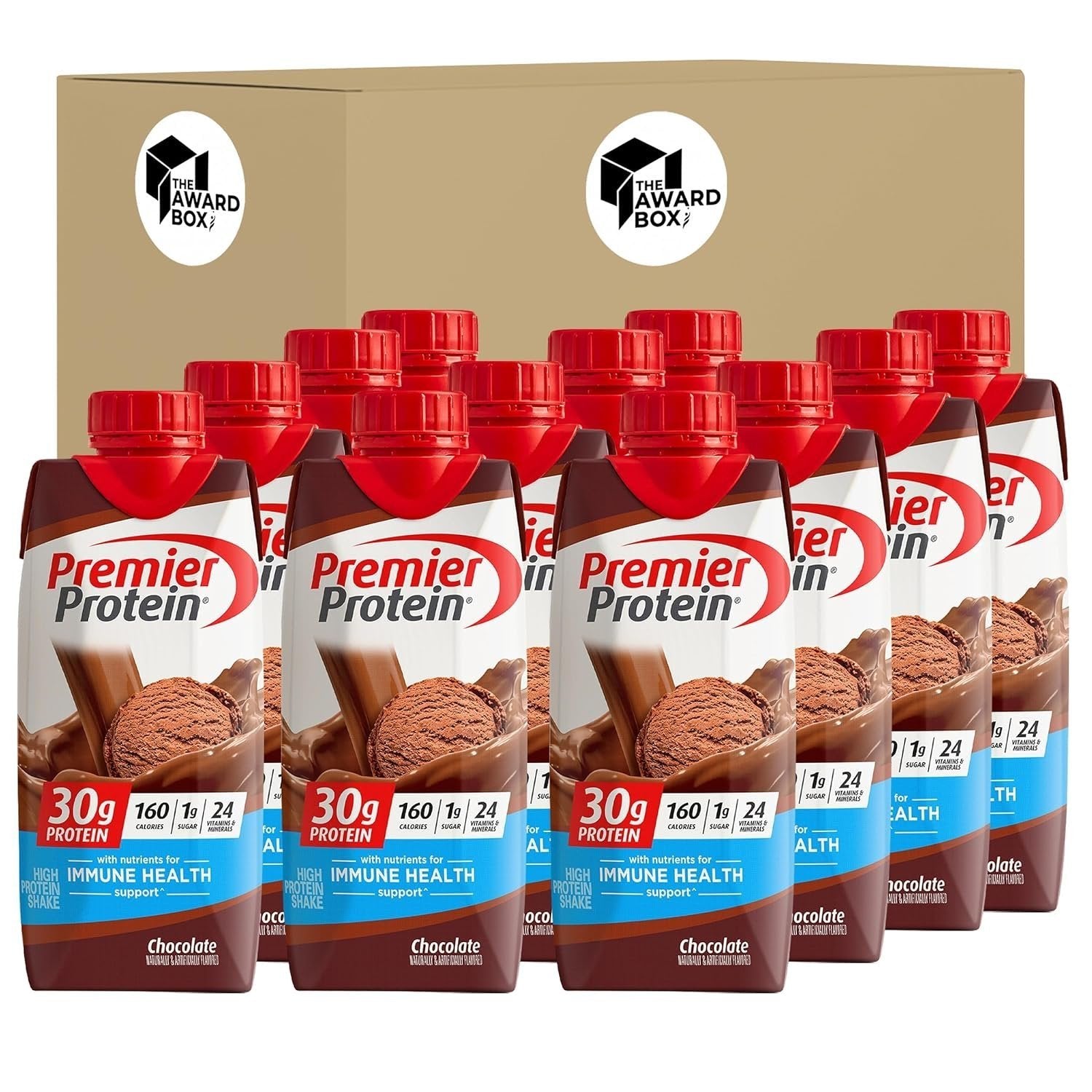 Premier Protein Shakes Chocolate 11 fl oz in The Award Box - Pack of 12