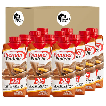 Premier Protein  Shakes Chocolate Peanut Butter 11 fl oz in The Award Box Packaging - Pack of 12