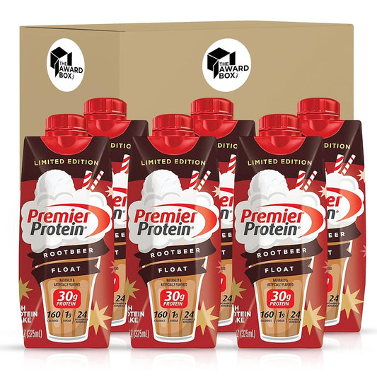 Premier Protein Shake Root Beer11 Fl oz In The Award Box Packaging High-Protein Drink - 6 Bottles