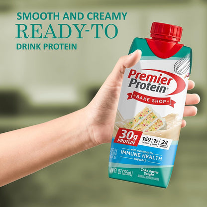 Premier Protein Shakes 6 Bottles Cake Batter Delight in The Award Box Packaging 11 Fl. Oz Each