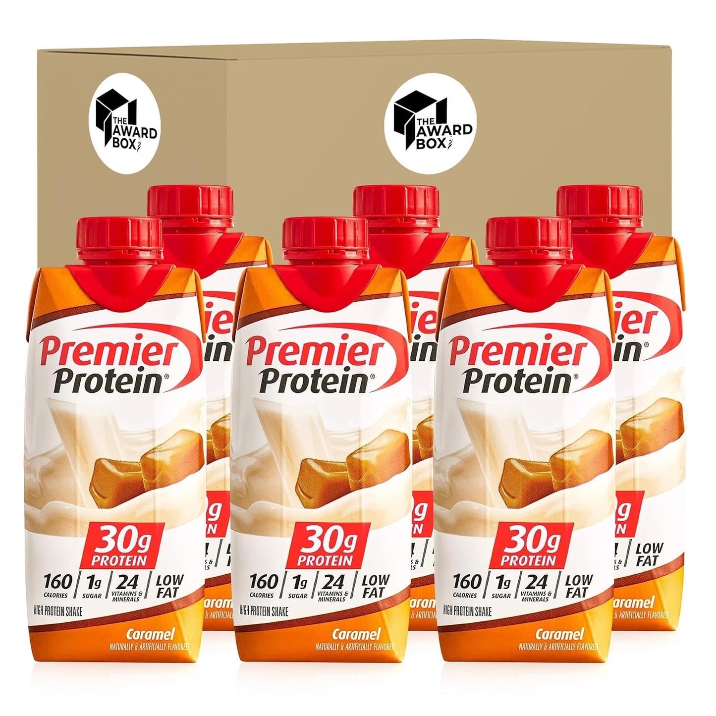 Premier Protein Shake   Caramel 11 Fl oz,  High-Protein Drink - 6 Bottles