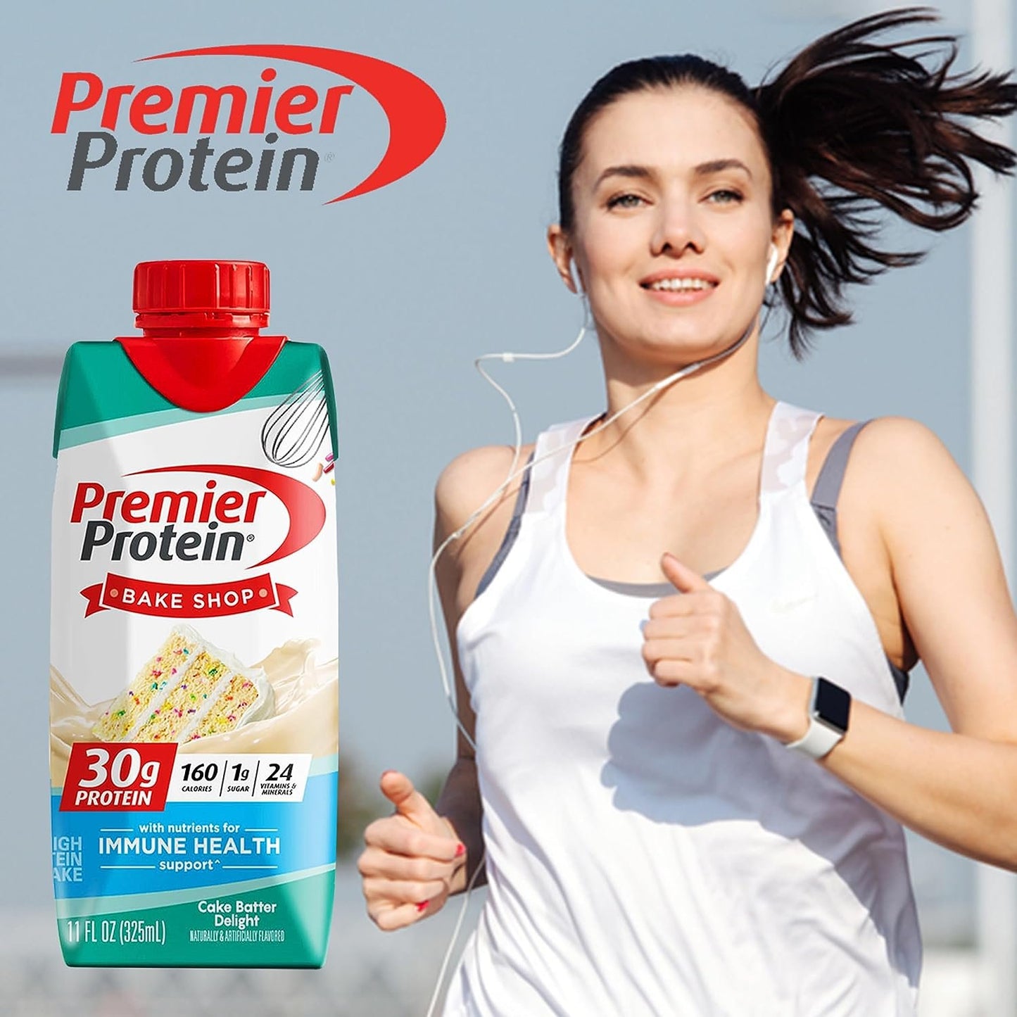 Premier Protein Shakes 6 Bottles Cake Batter Delight in The Award Box Packaging 11 Fl. Oz Each