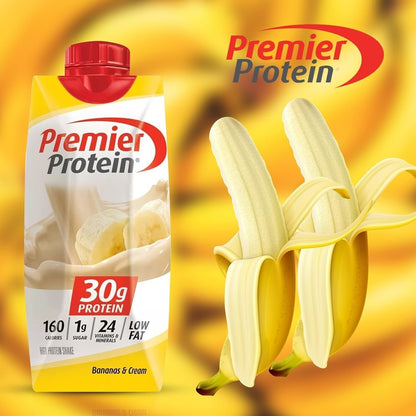 Premier Protein Shake  Bananas and Cream11 Fl oz, High-Protein Drink - 6 Bottles