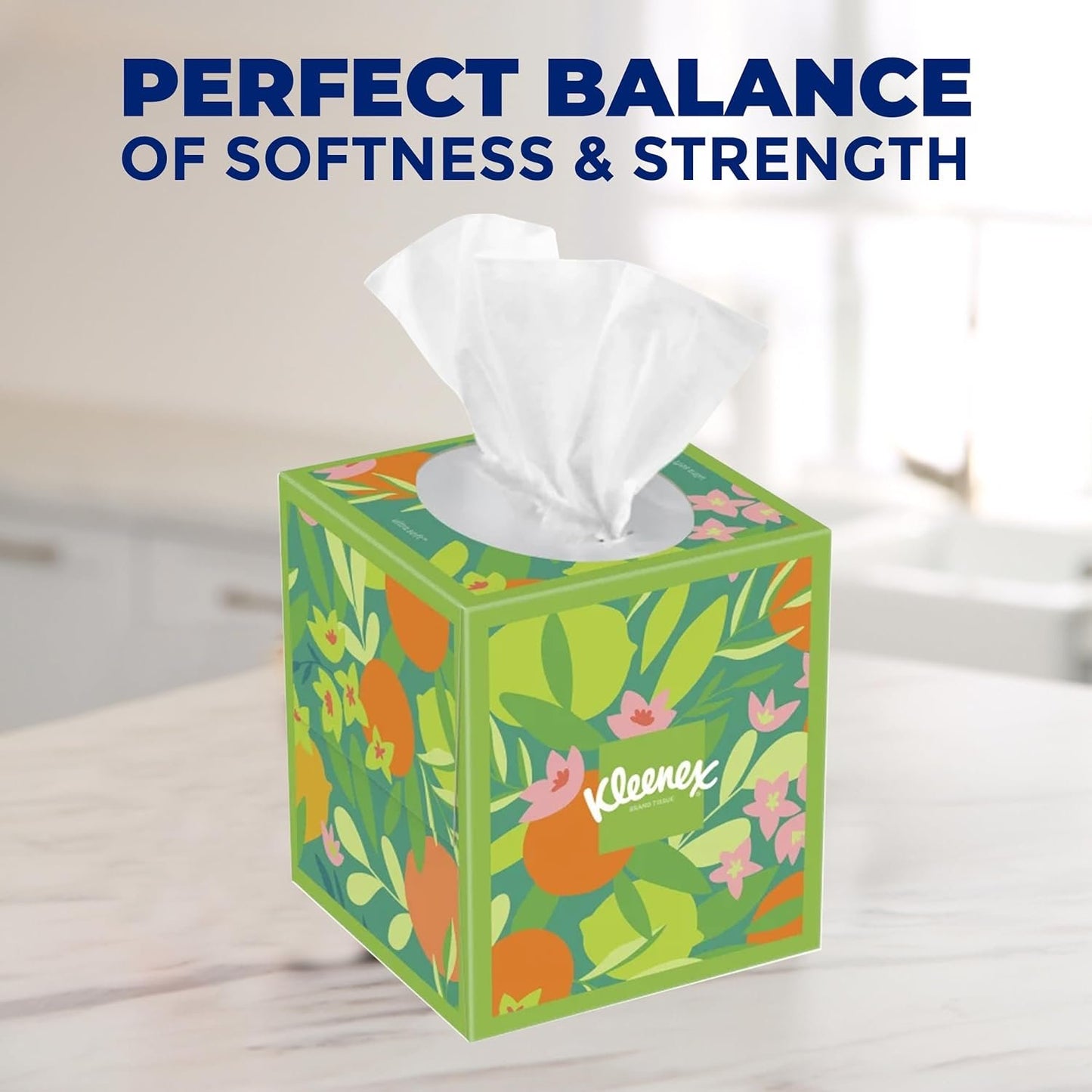 Kleenex Tissues Soothing Lotion Facial Tissues 3-Ply, 85-count (4 pack) in The Award Box packaging