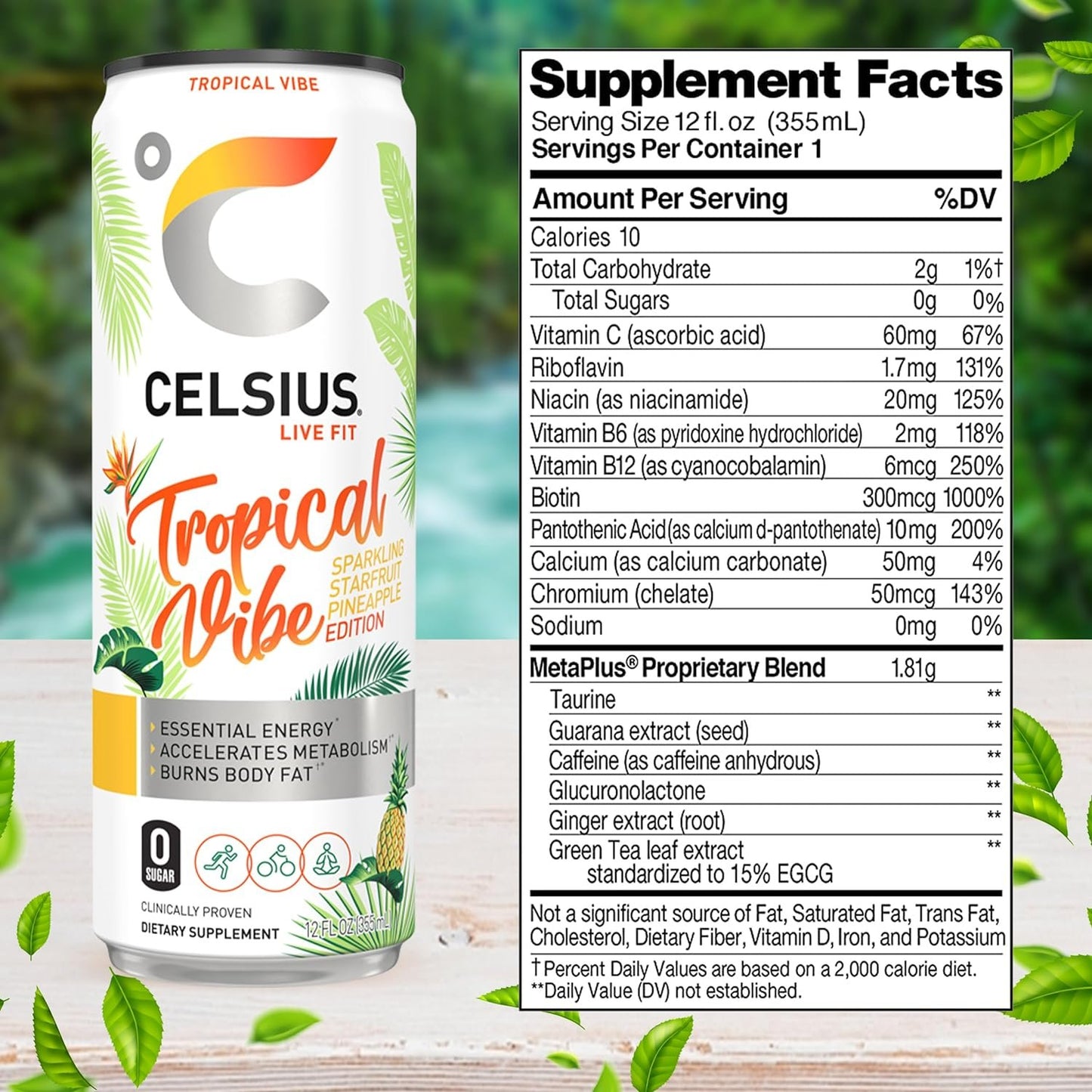 Celsius Sparkling Essential Energy Drink No Sugar or Preservatives 12 fl oz, Slim Cans Assorted Variety 12 Pack, in The Award Box Packaging Combo Box