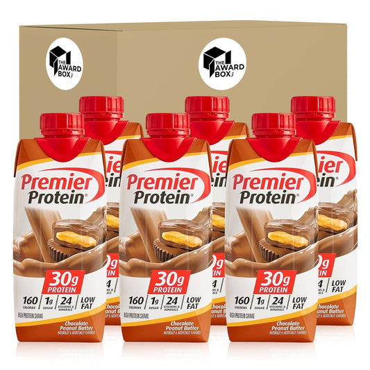 Premier Protein Shake  Chocolate Peanut Butter11 Fl oz In The Award Box Packaging High-Protein Drink - 6 Bottles