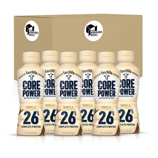 Core Power Elite Fairlife High Protein Shakes Vanilla 26g 14 fl oz, 6 Bottles in The Award Box