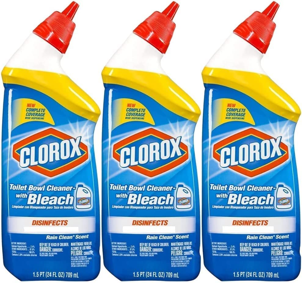 Toilet Bowl Cleaner with Bleach Rain Clean 24oz. 3 Pack in The Award Box