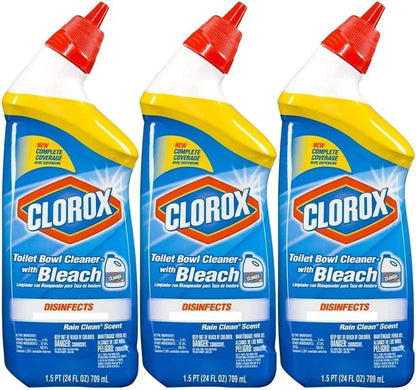 Toilet Bowl Cleaner with Bleach Rain Clean 24oz. 3 Pack in The Award Box