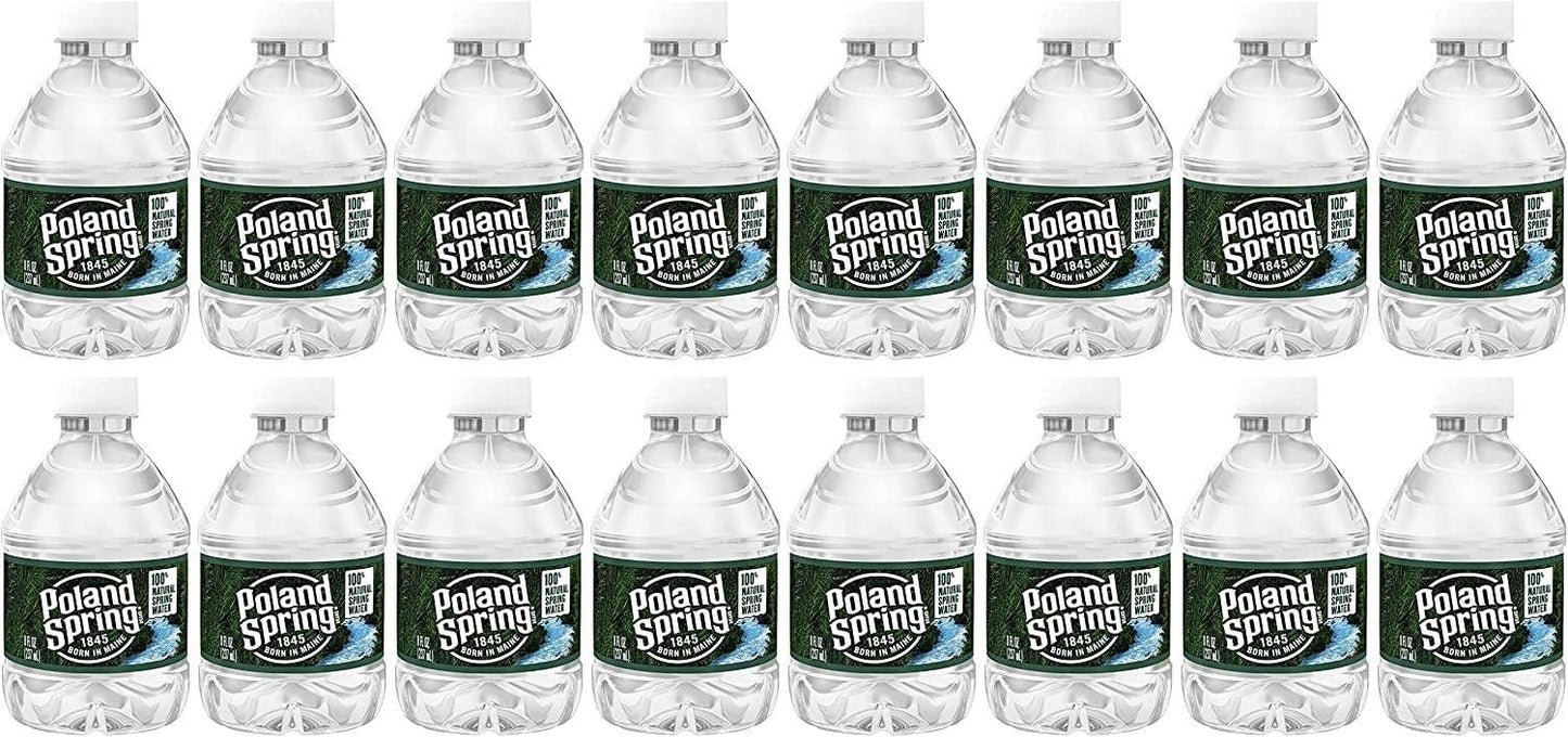 The Award Box Package of 100% Natural Premium Spring Water - 8 Fl Oz Bottles | Pack of 16