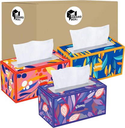 Kleenex Tissues Trusted Care Facial Tissues 230 Count, Pack of 3, 690 Total in The Award Box Packaging