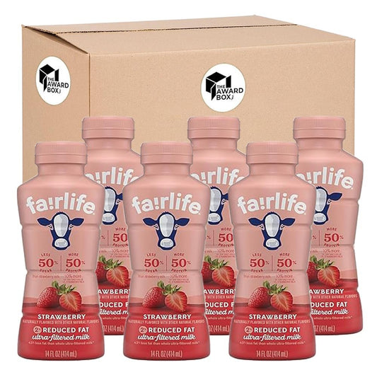 Fairlife Ultra Filtered Milk Strawberry 2% Reduced Fat Milk 6 Pack, 14 Fl Oz -6 Bottles